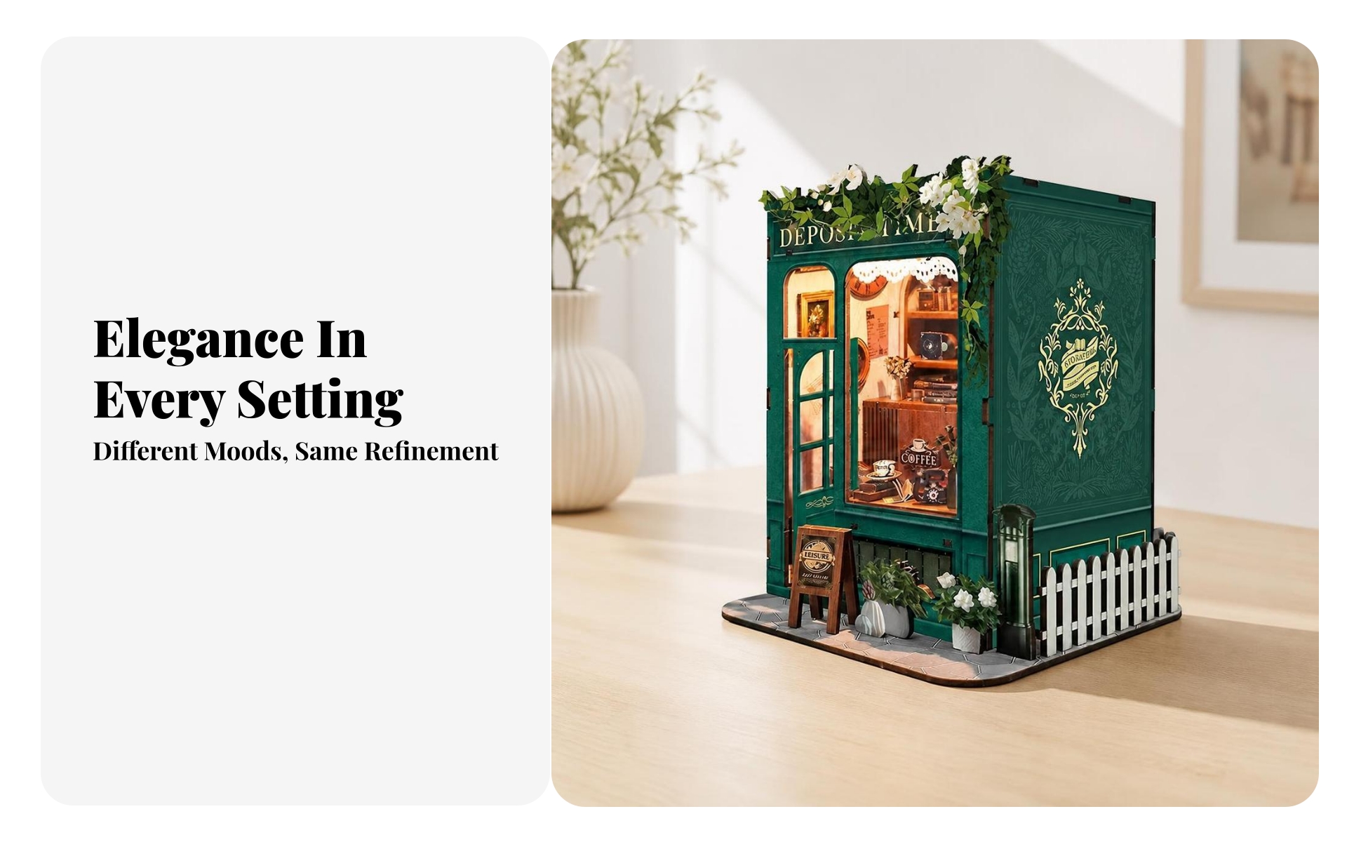 DIY Miniature House Kit Decorative 3D Miniature House Model Creative for Adults
