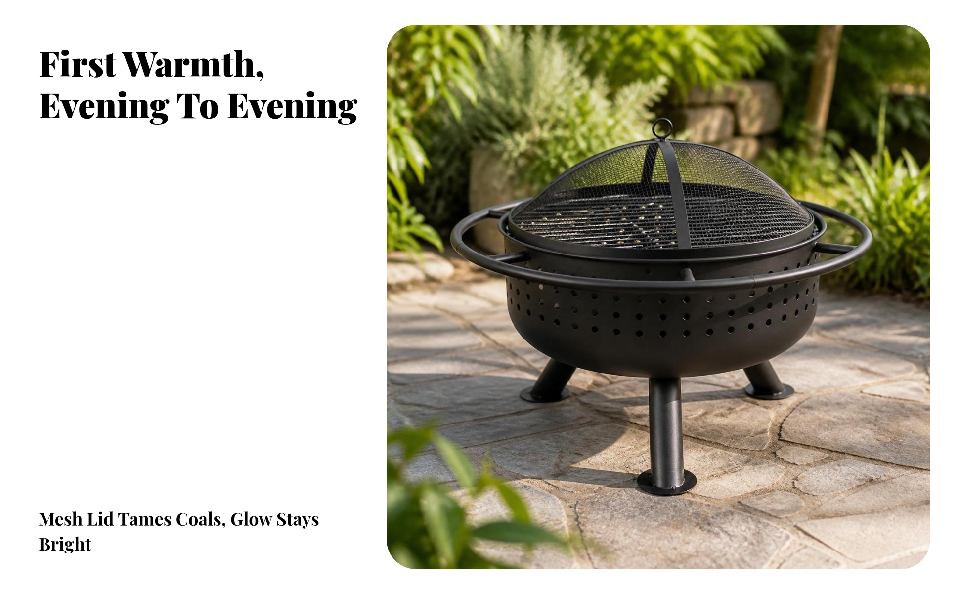 Outdoor Fire Fire Bowl with Cooking Grate Wood-Fired Fire Fire Bowl with Grill