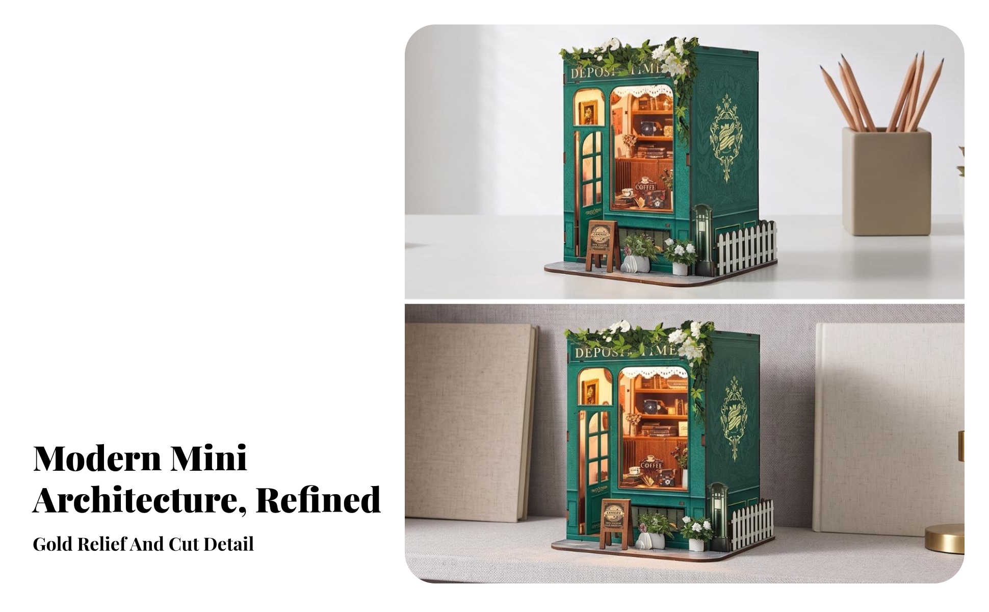 DIY Miniature House Kit Decorative 3D Miniature House Model Creative for Adults