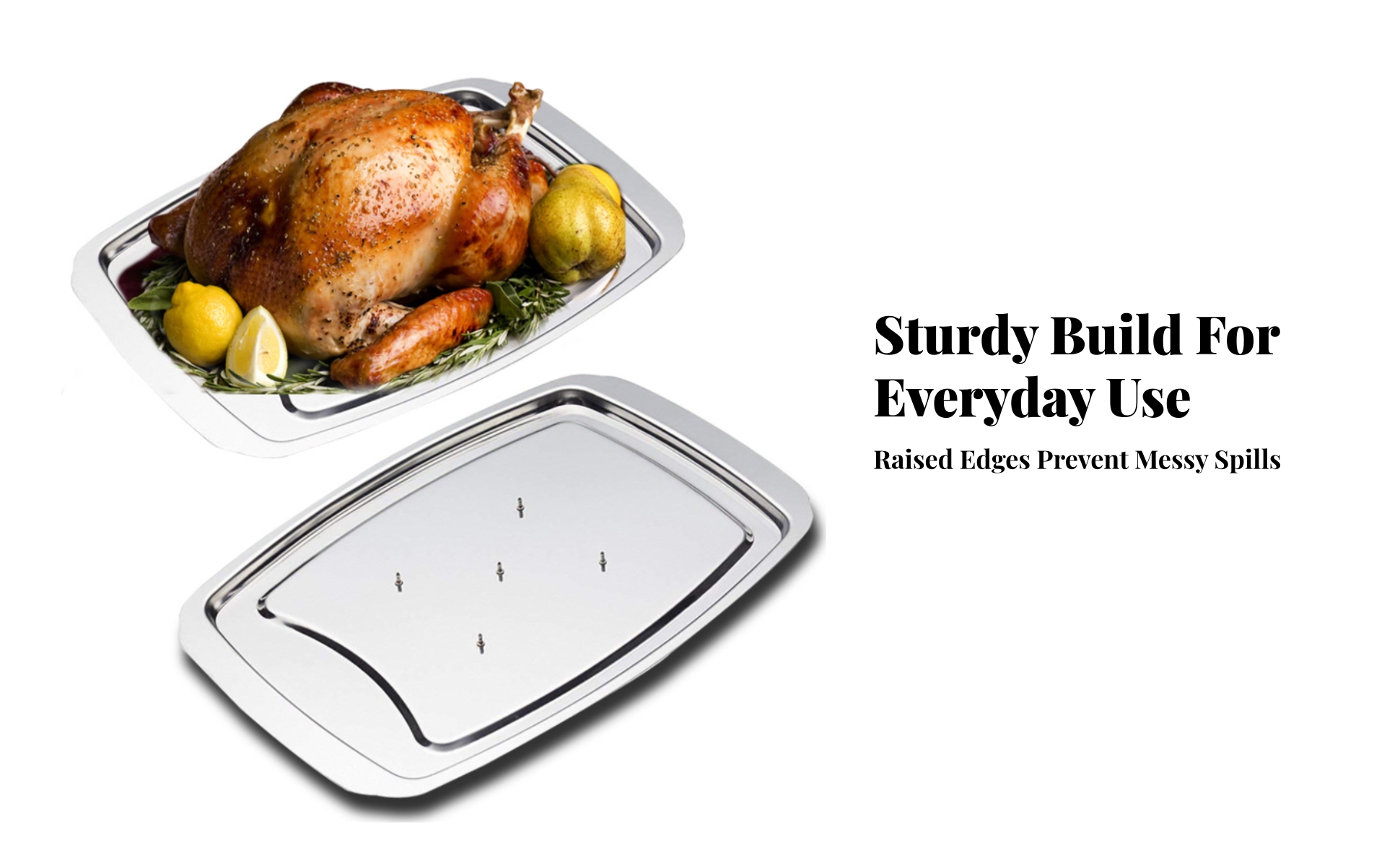 Rectangular Stainless Steel Roaster for Sunday Roasts, Holiday Meals