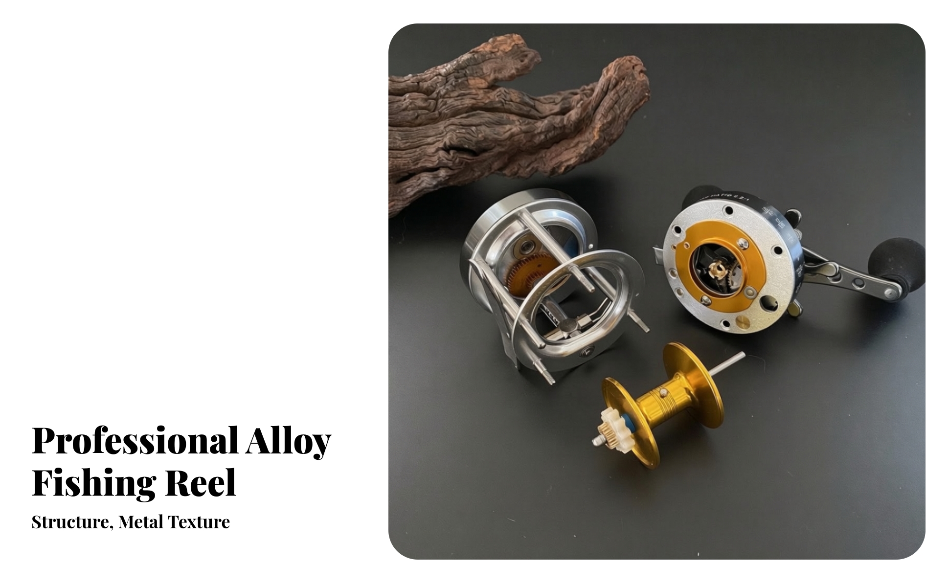 Round Reel Powerful Drum Reel with Twin Handle Long-Lasting for Anglers