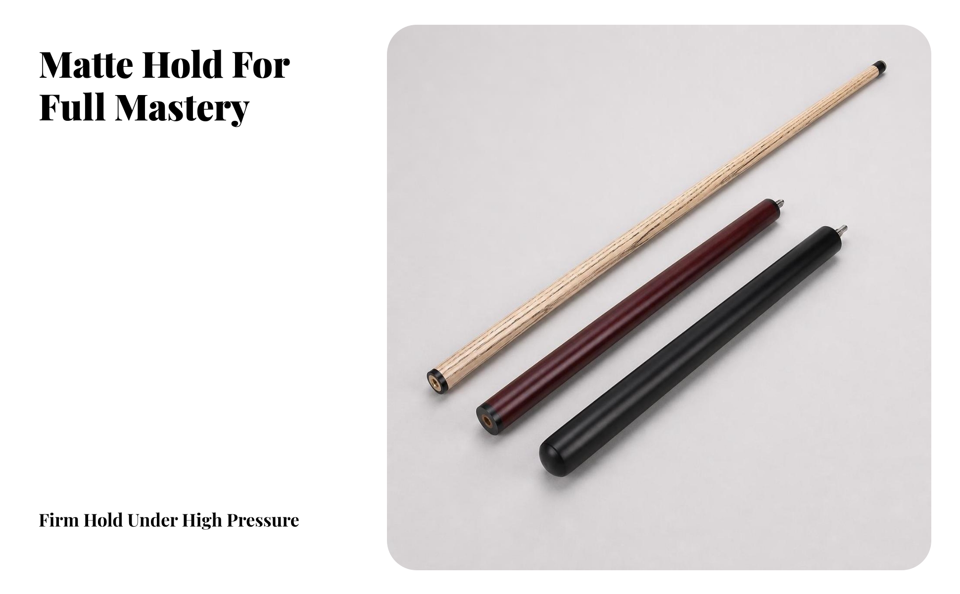 Pool Stick Wrapless Break Jump Cue Chip-Proof for Game Room