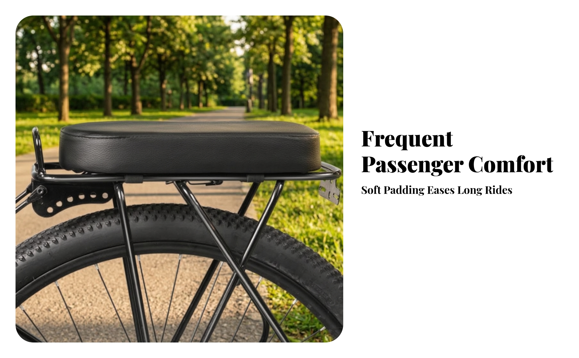 Bike Rear Seat Cushion Comfortable Bike Rear Seat Cushion Easy to Install