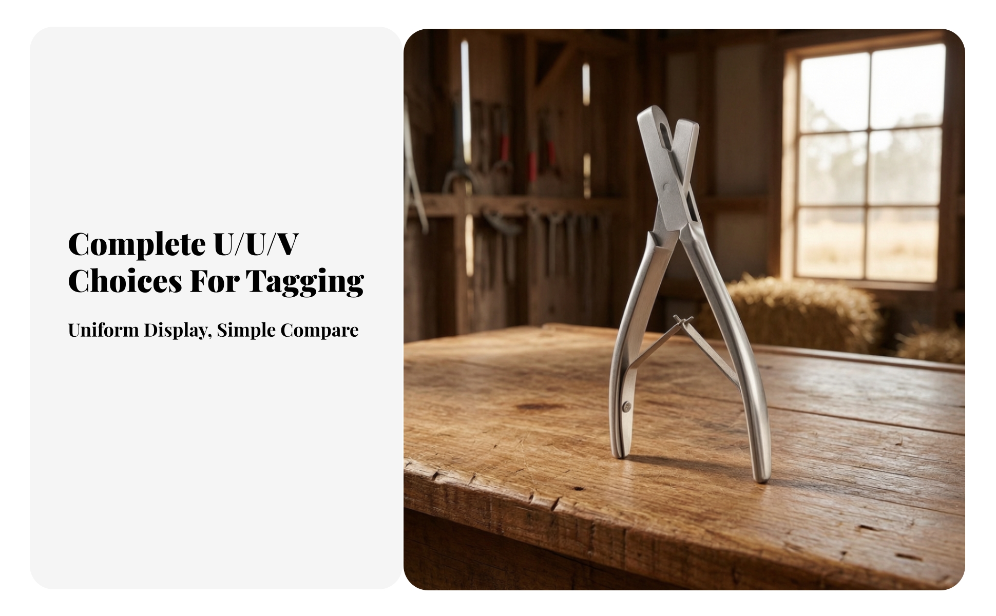 Ear-Notch Stainless Steel Ear Notcher for Livestock Farms