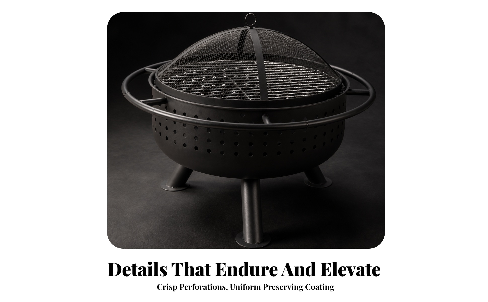 Outdoor Fire Fire Bowl with Cooking Grate Wood-Fired Fire Fire Bowl with Grill