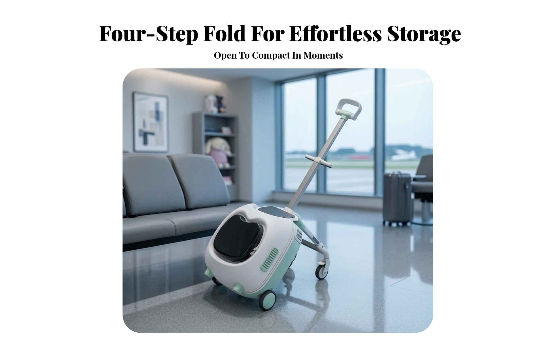 Pet Carrier with Wheels Ventilated Cat Carrier with Telescoping Handle Foldable