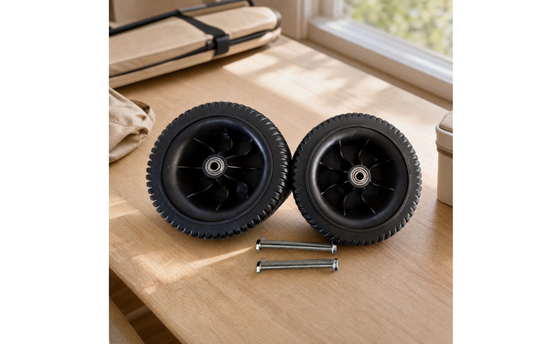 Cart Wheel Replacement Camping Cart Wheel Assembly Lightweight