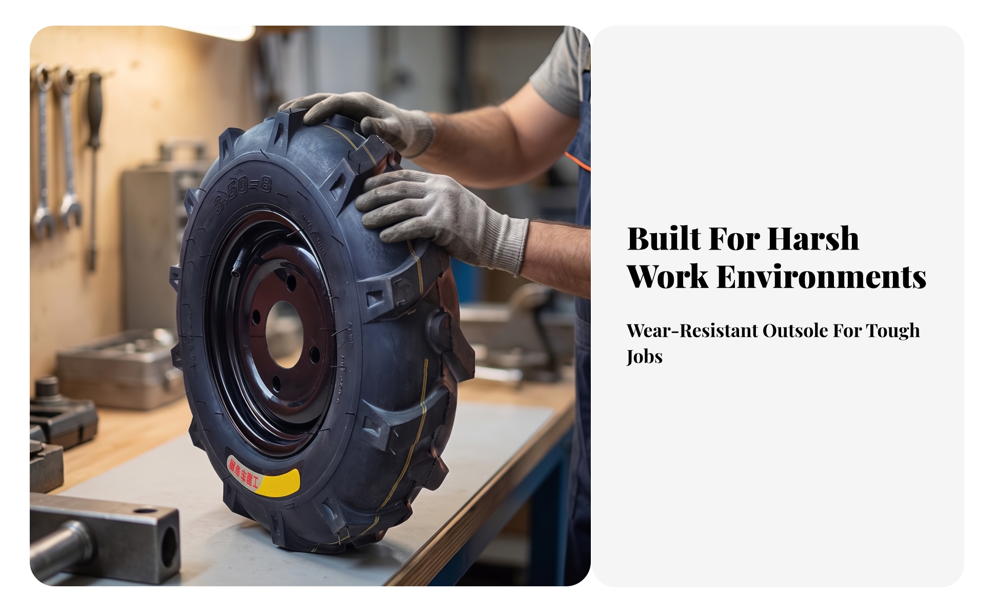 Utility Wheel All-Terrain Pneumatic Tire with Wheel Hub Heavy-Duty