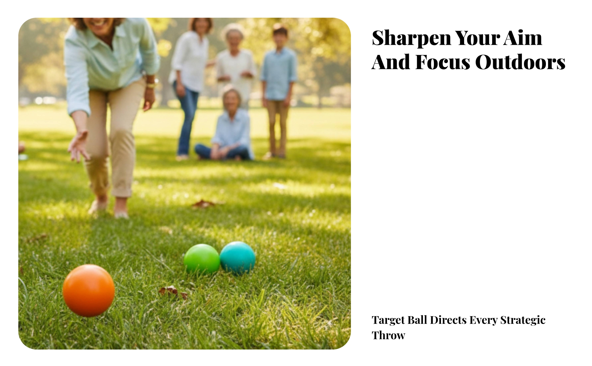 7 Pieces Wooden Bocce Ball Set High-Quality for Backyard, Park, Kids and Adults