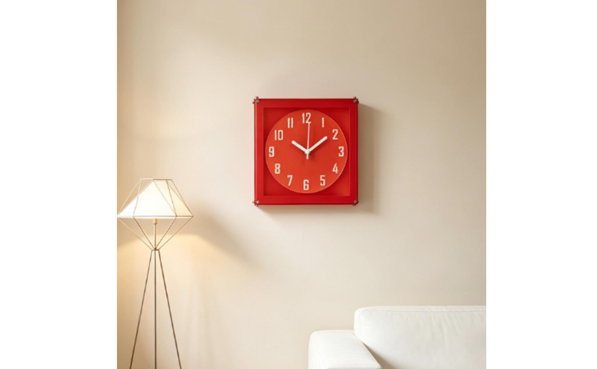 Wall Clock with Silent Mechanism Easy-to-Read for Living Room, Reading Nook