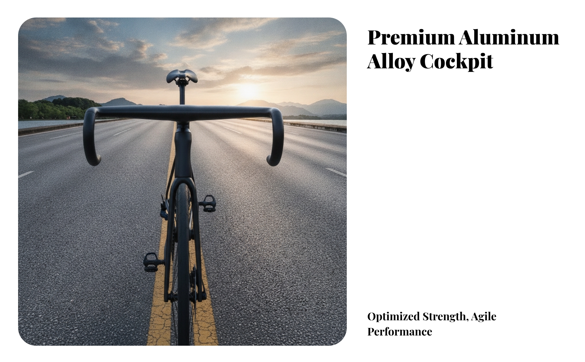 Integrated Road Handlebar Matte Black Integrated Drop Handlebar Aerodynamic