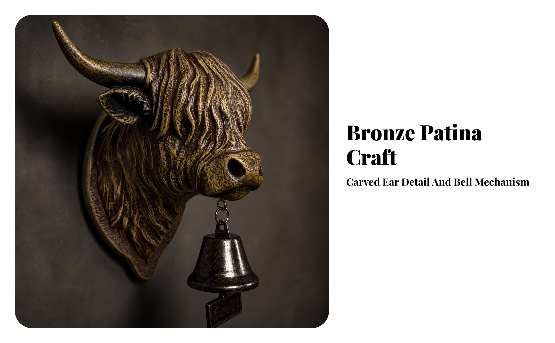 Animal Entry Chime Decorative Entry Chime with Hanging Bell Rustic for Entryway