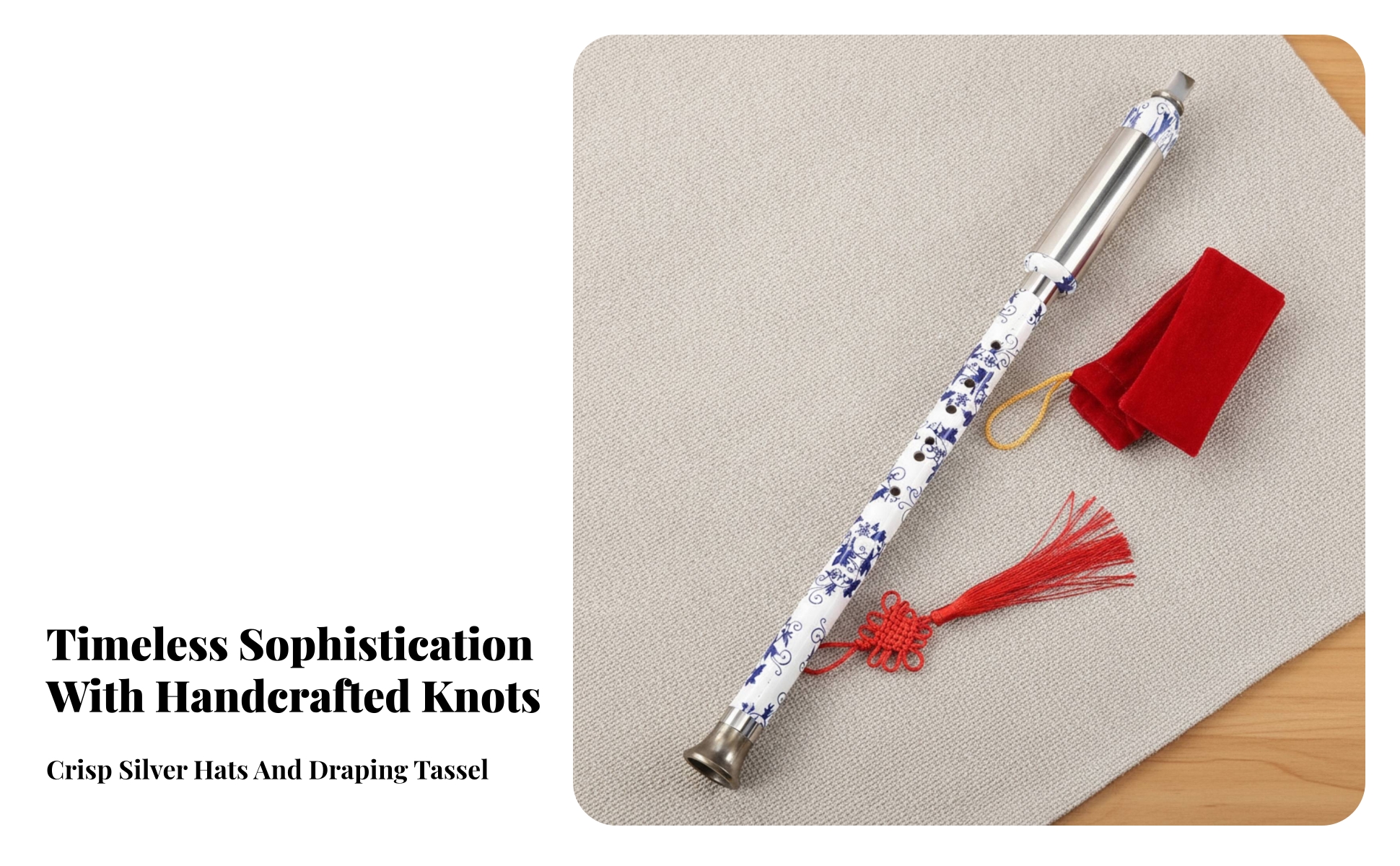 Flute Model with Tassel Portable Plastic Flute Ornament with Cord for Flutists