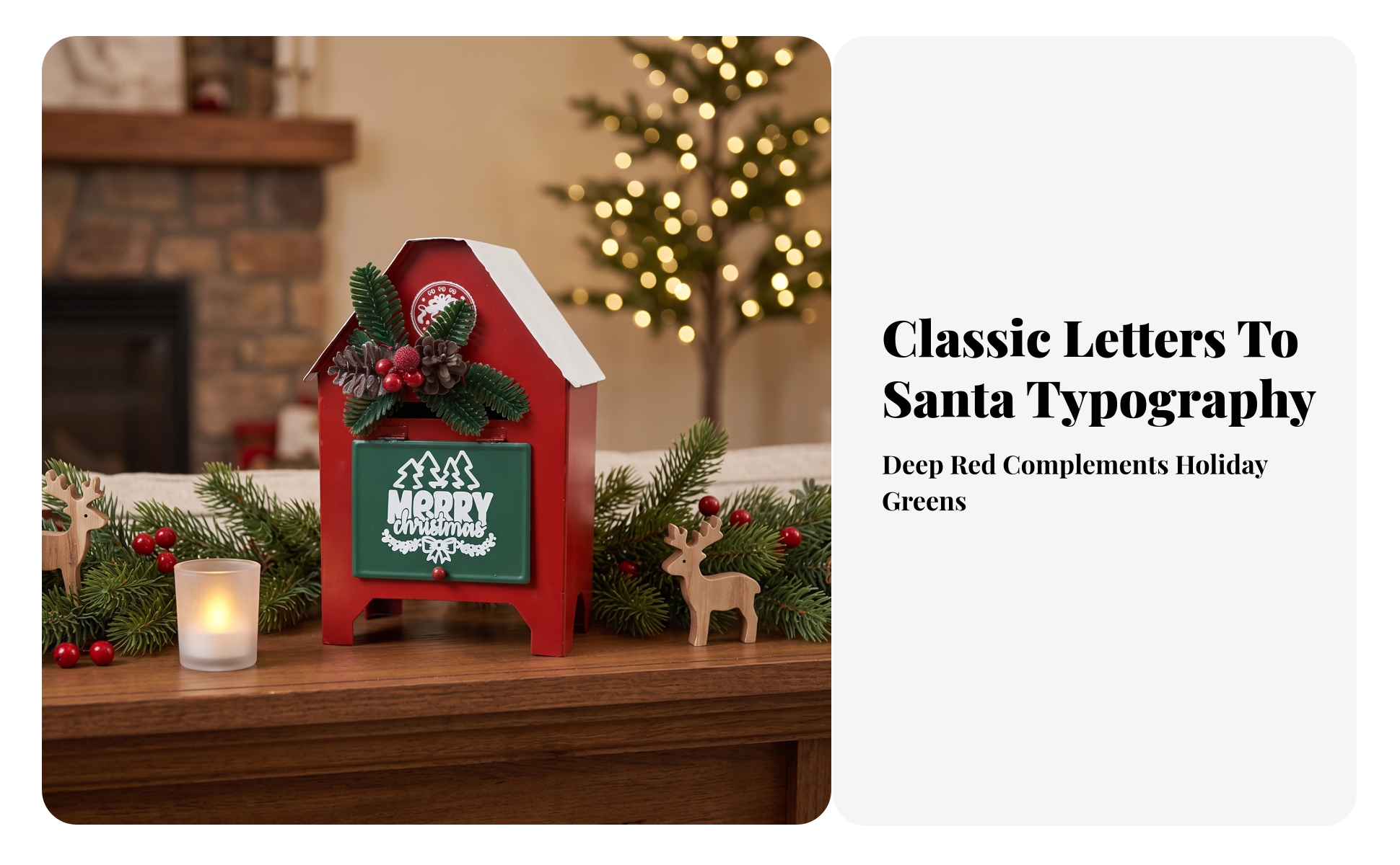 Christmas Mailbox Ornament Freestanding Christmas Mailbox Decoration Metal