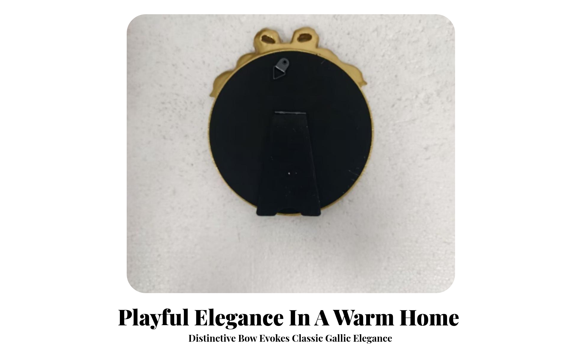 Round Decorative Mirror Vintage Mirror with Bow Detail Antique for Photo Styling