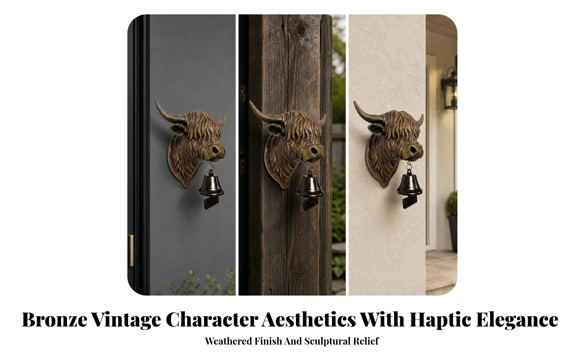Animal Entry Chime Decorative Entry Chime with Hanging Bell Rustic for Entryway