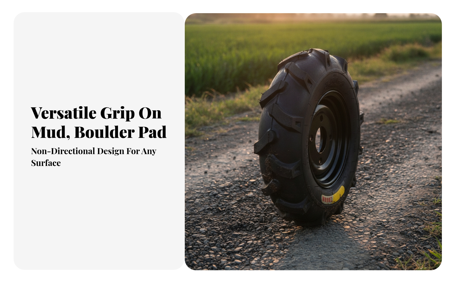 Utility Wheel All-Terrain Pneumatic Tire with Wheel Hub Heavy-Duty