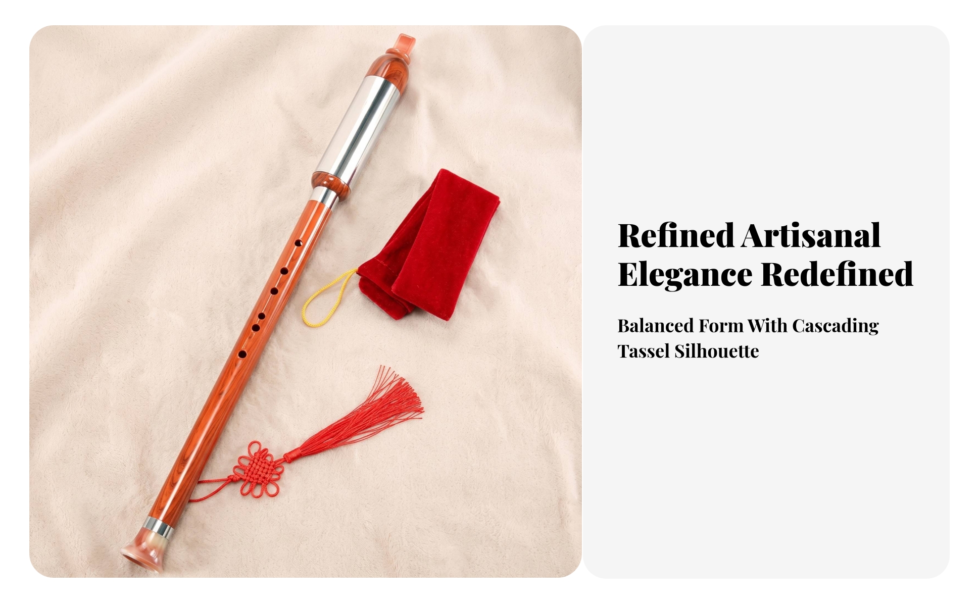 Flute Model with Tassel Portable Plastic Flute Ornament with Cord for Flutists