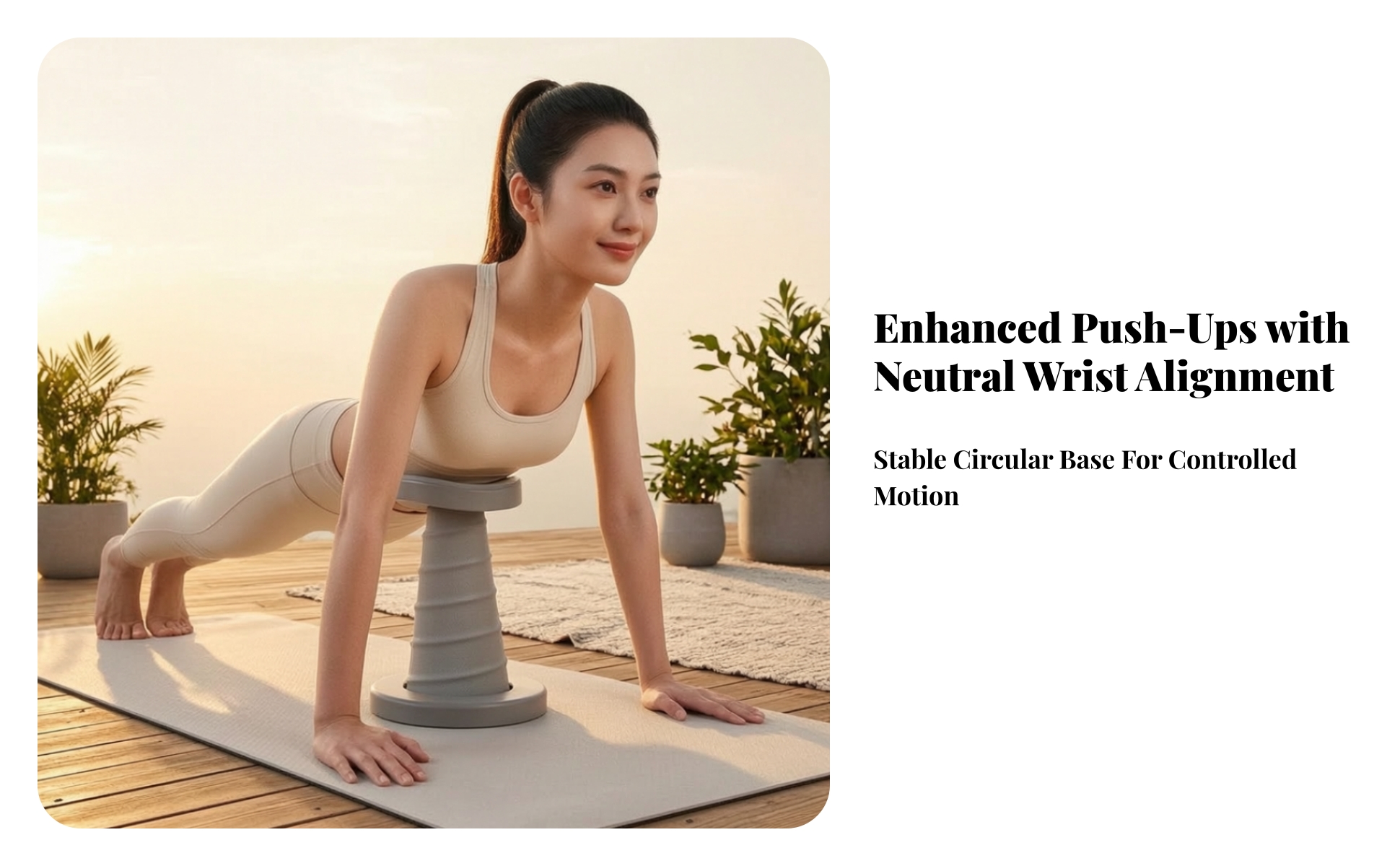 Push-up Assist Assistance Device with Column Non-Slip for Floor Exercises