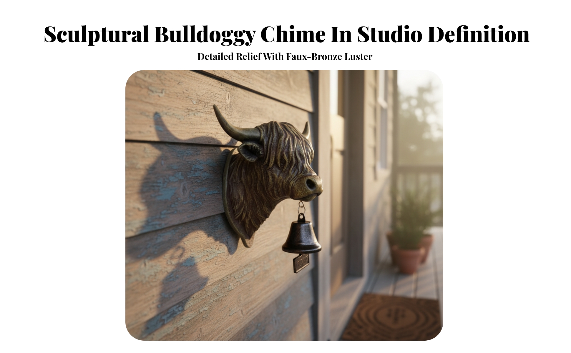 Animal Entry Chime Decorative Entry Chime with Hanging Bell Rustic for Entryway