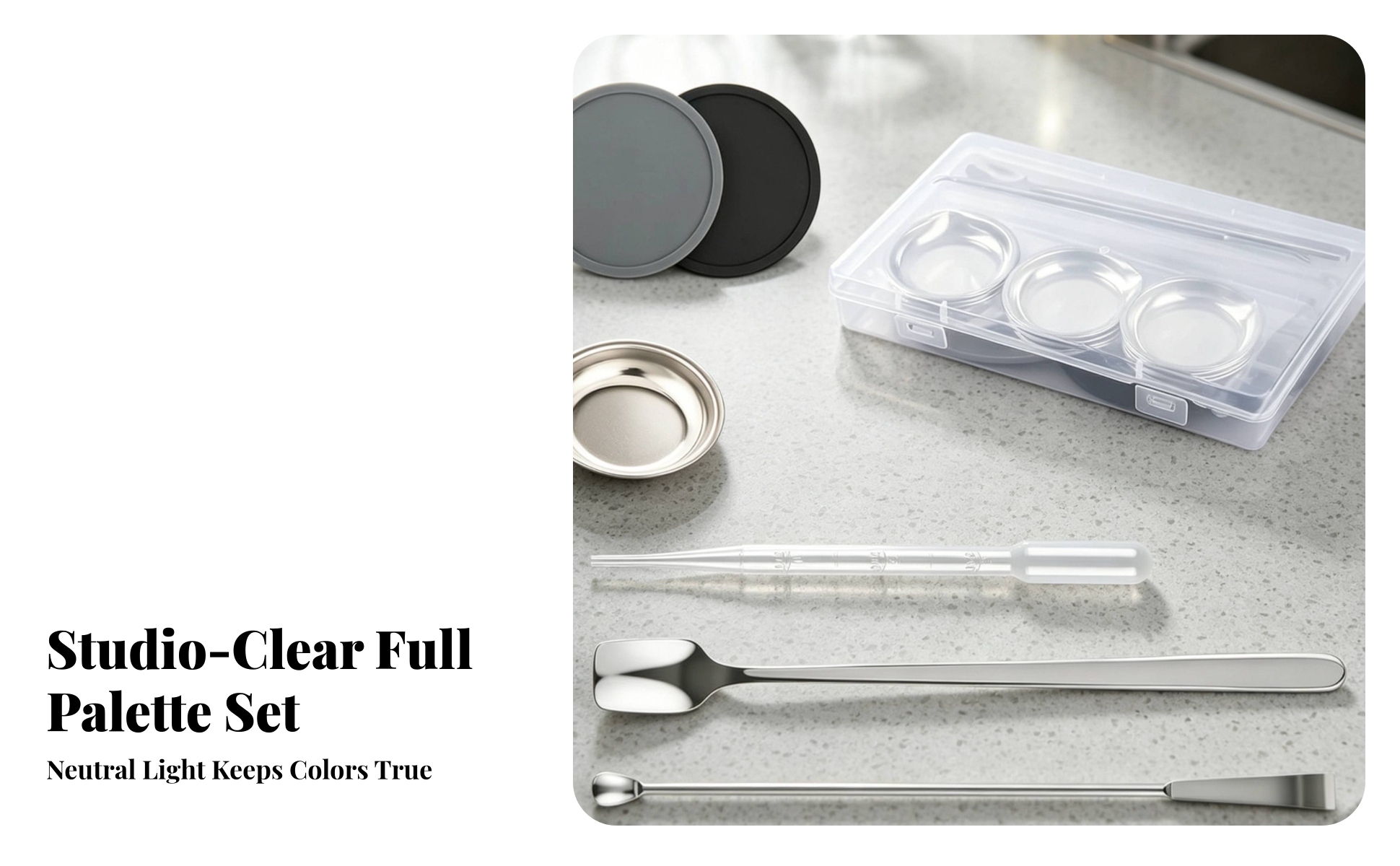 Paint Mixing Trays with Droppers Reusable for DIY Crafts, Miniature Painters