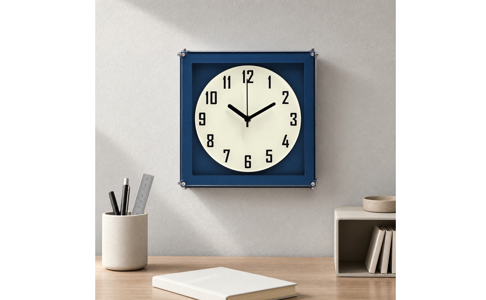 Acrylic Wall Clock Indoor Battery Powered Wall Clock Decorative for Living Room