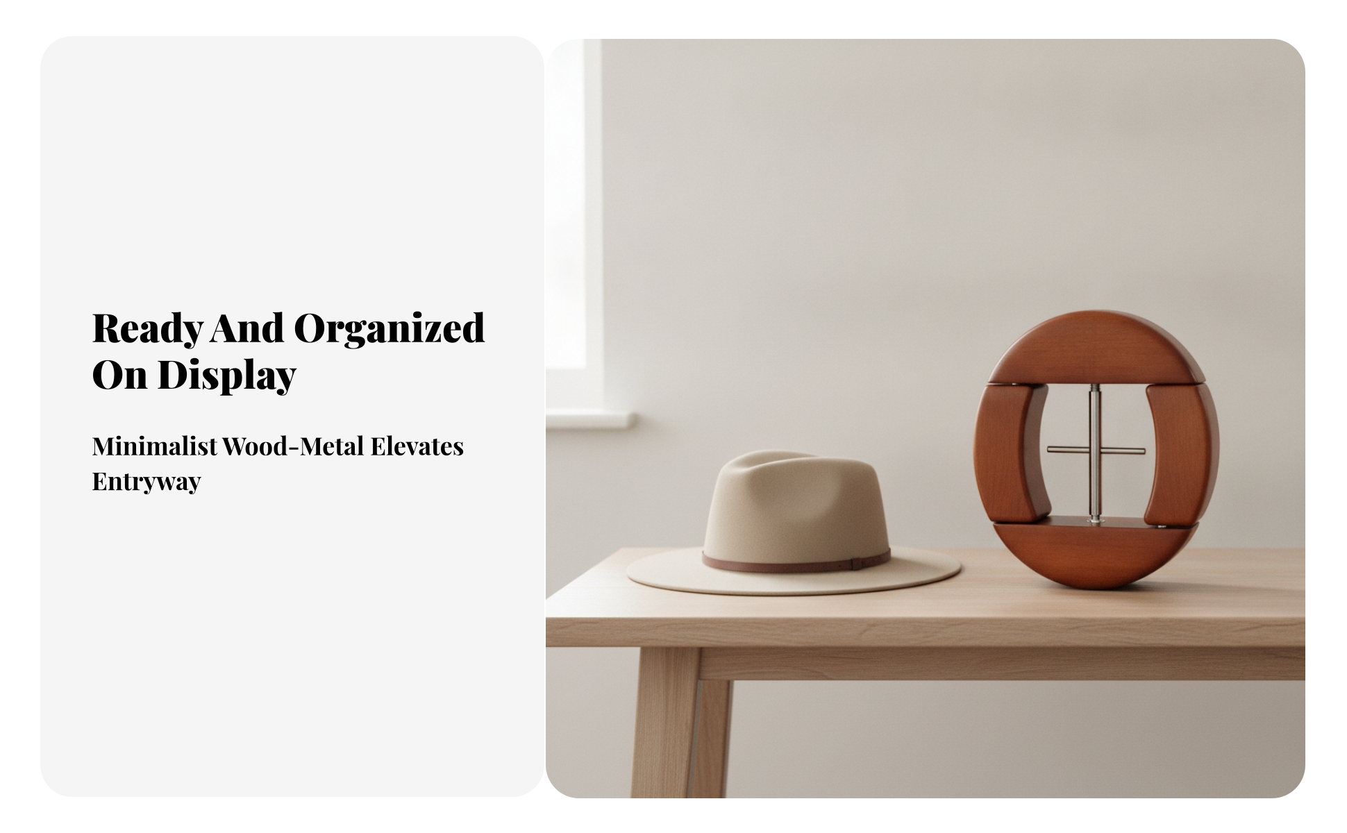 Wooden Hat Stretcher Solid Wood Hat Stretcher with Metal Screw Sturdy for Travel