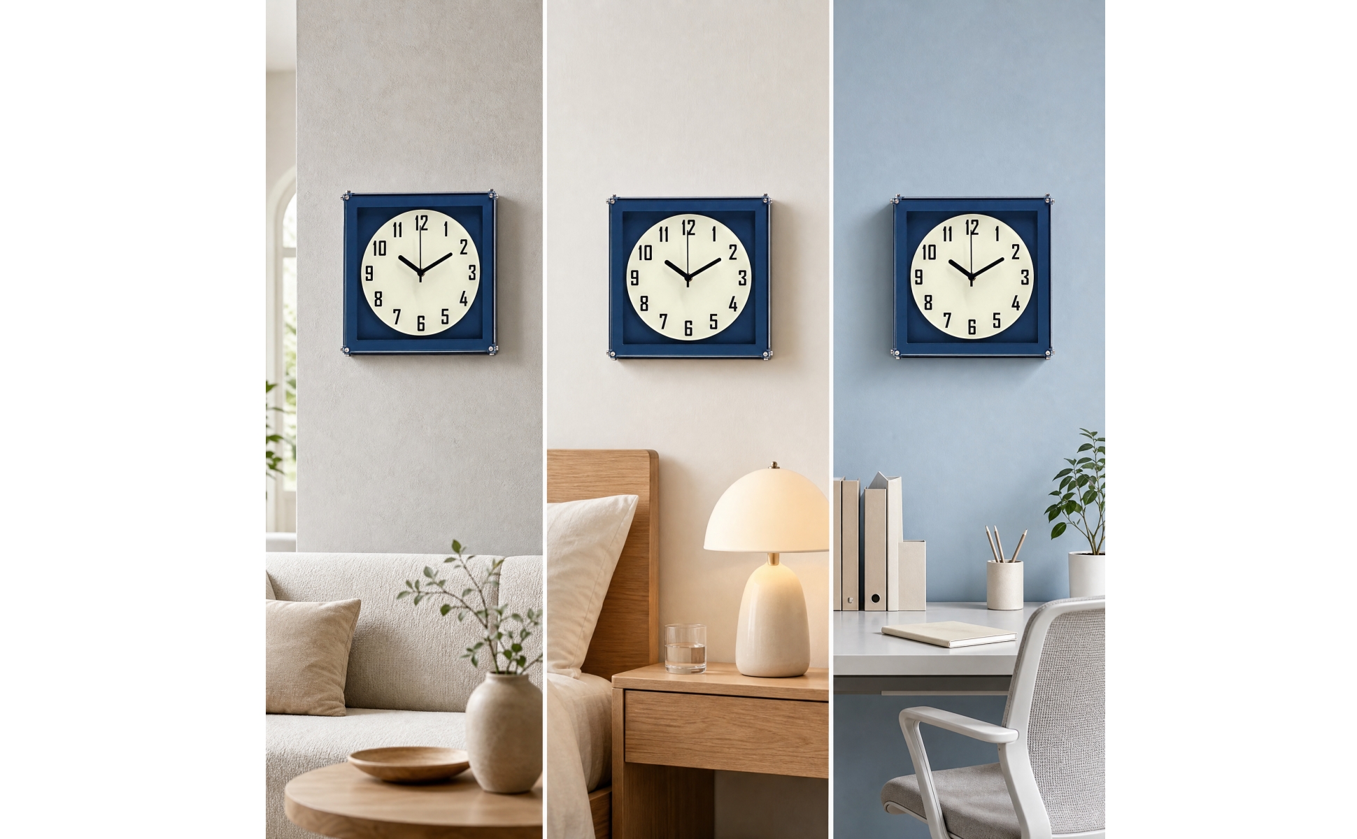 Acrylic Wall Clock Indoor Battery Powered Wall Clock Decorative for Living Room