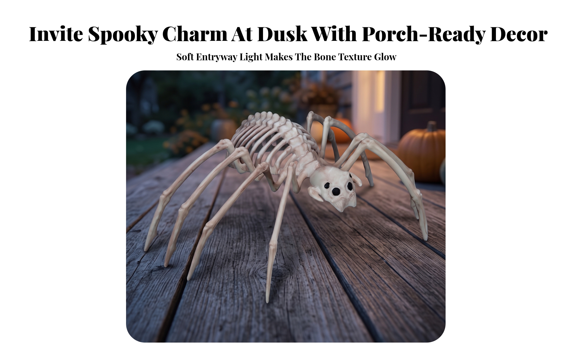 Halloween Skeleton Arachnid Decoration Realistic for Haunted House, Party Hosts