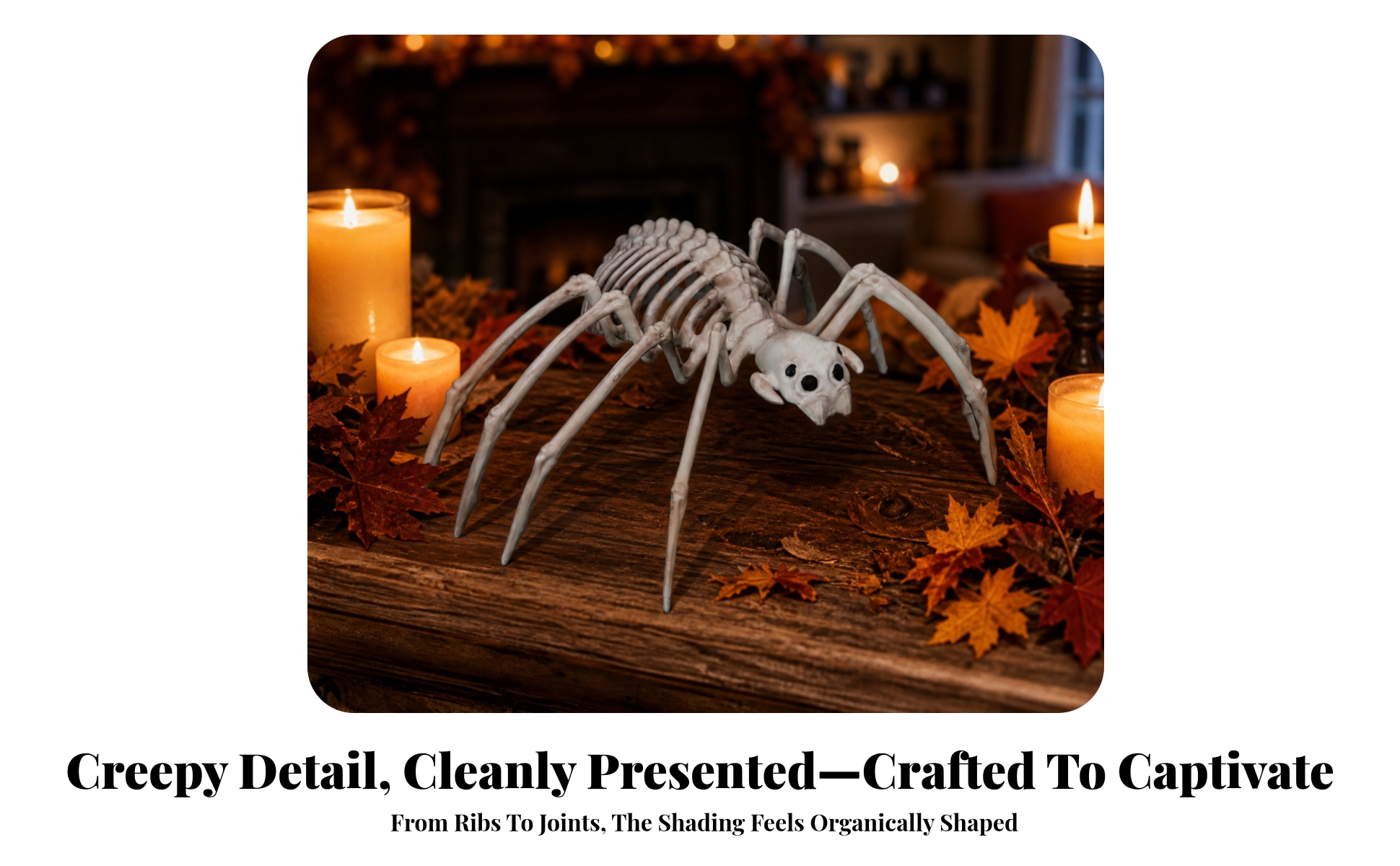 Halloween Skeleton Arachnid Decoration Realistic for Haunted House, Party Hosts