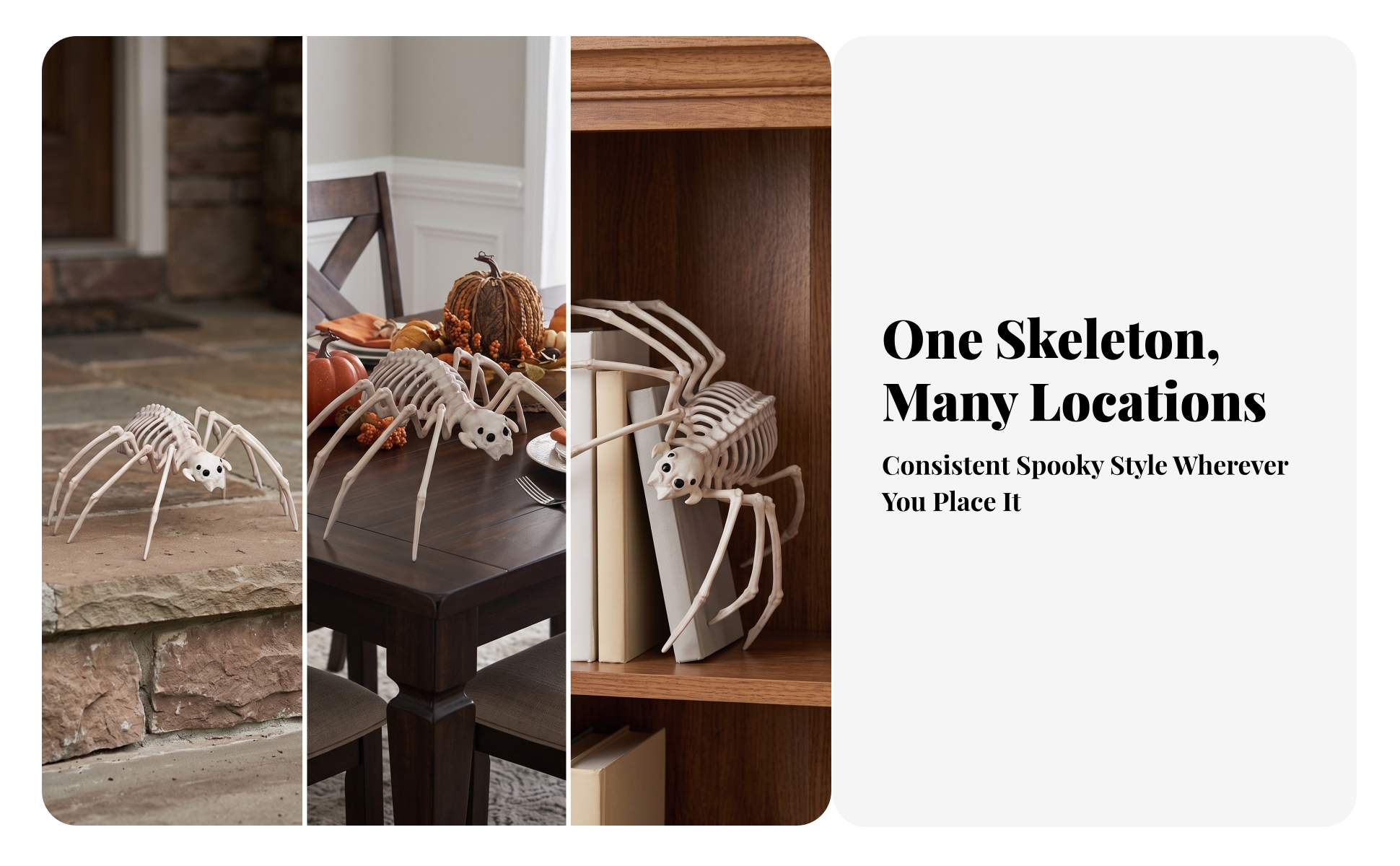 Halloween Skeleton Arachnid Decoration Realistic for Haunted House, Party Hosts