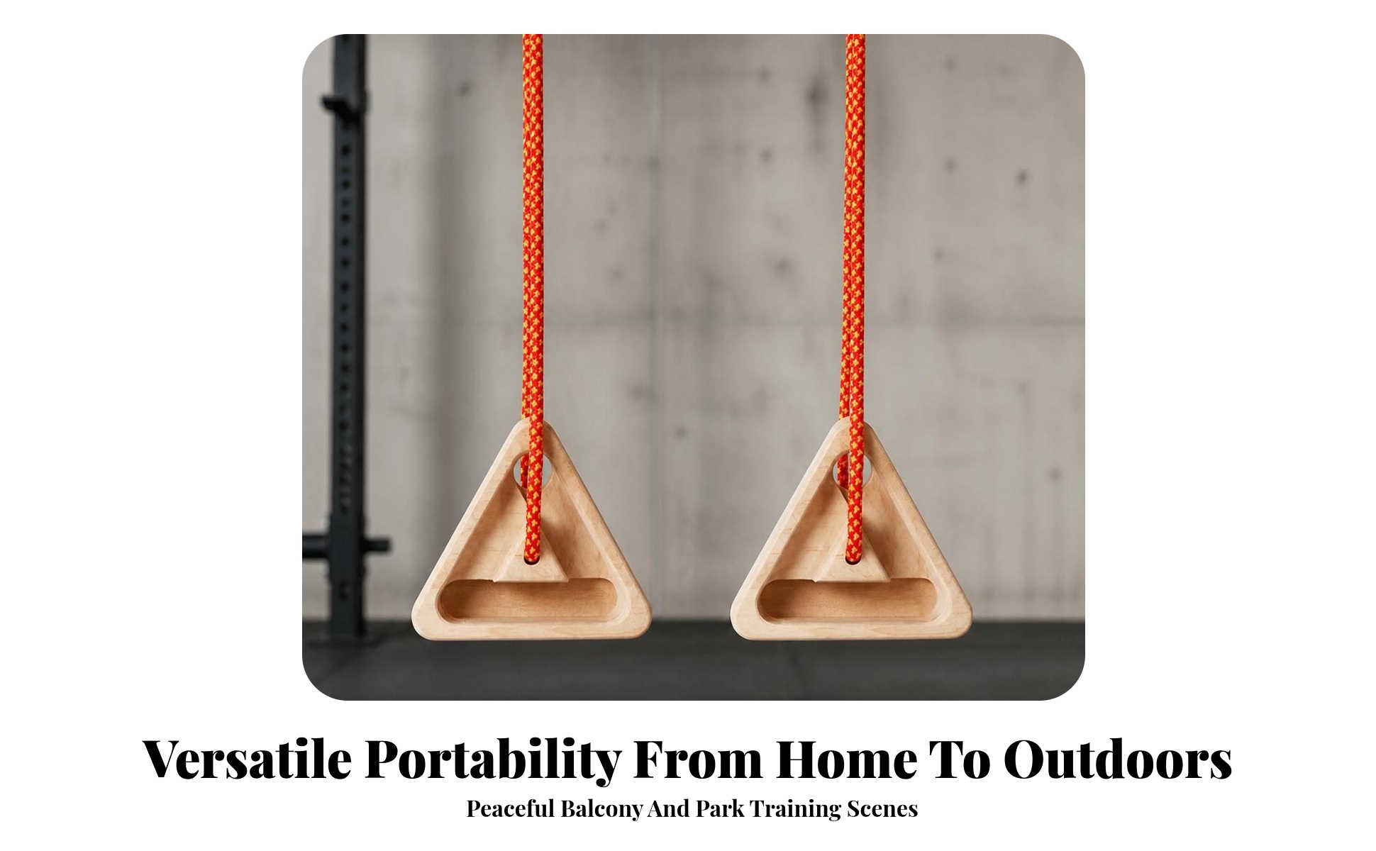 Triangular Climbing Board with Rope Natural Wood Wooden Hangboard with Rope