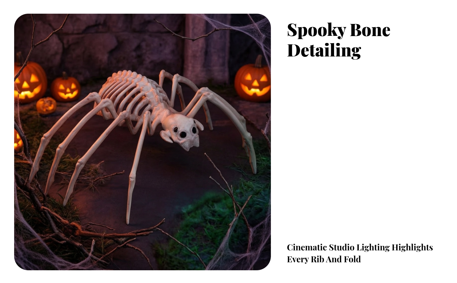 Halloween Skeleton Arachnid Decoration Realistic for Haunted House, Party Hosts