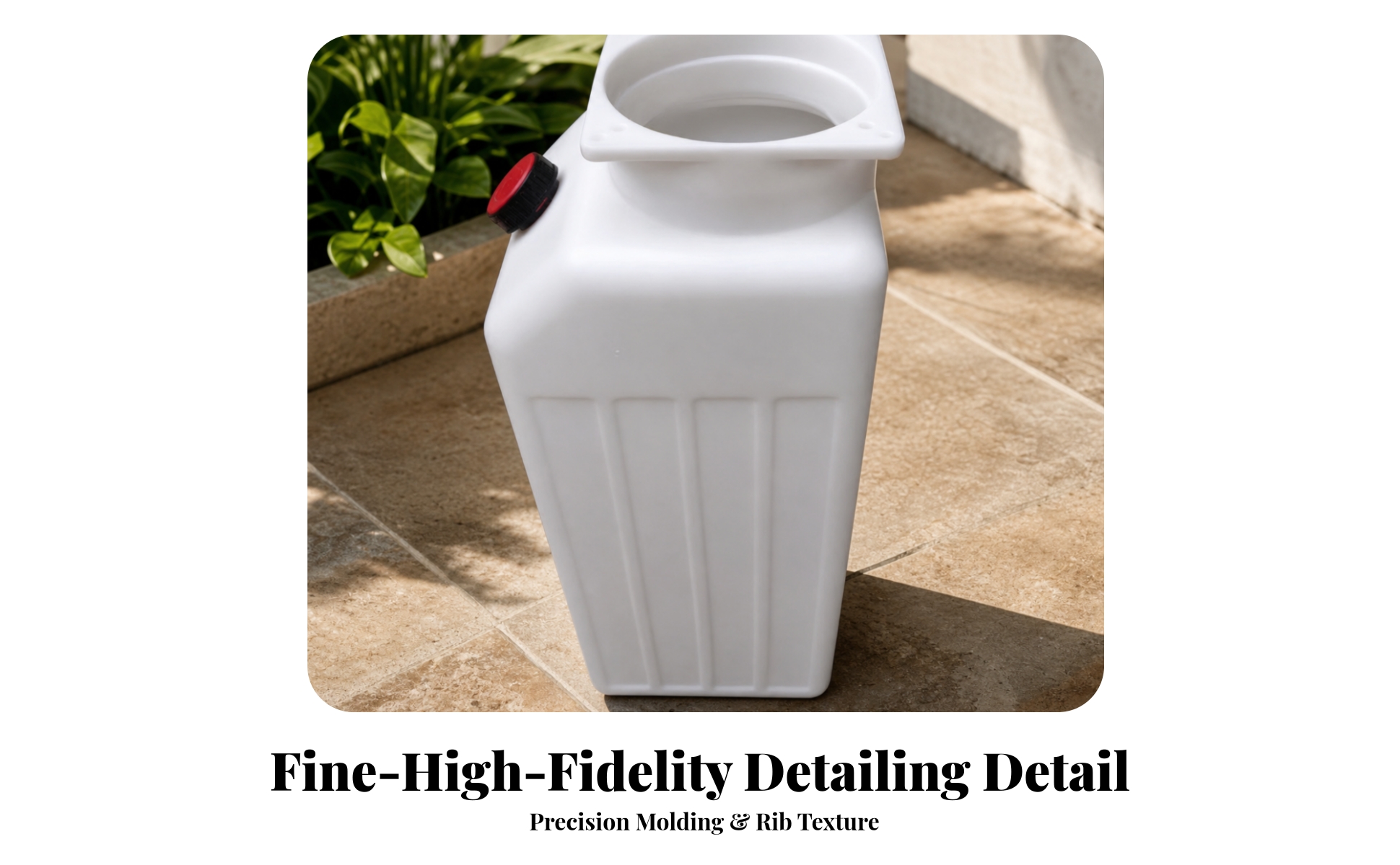 Hydraulic Oil Tank Plastic Hydraulic Tank with Filler Cap Square-Mouth