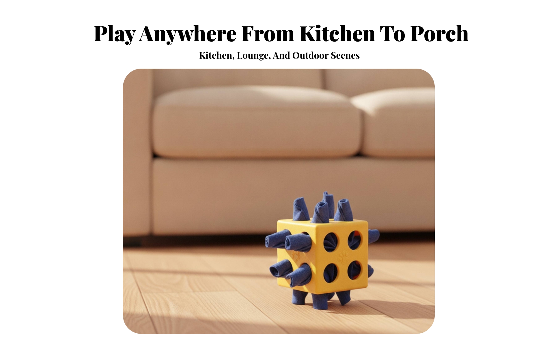 Dog Toy Sniffing Cube-Shaped Interactive Dog Toy Chewable for Indoor Play, Dogs