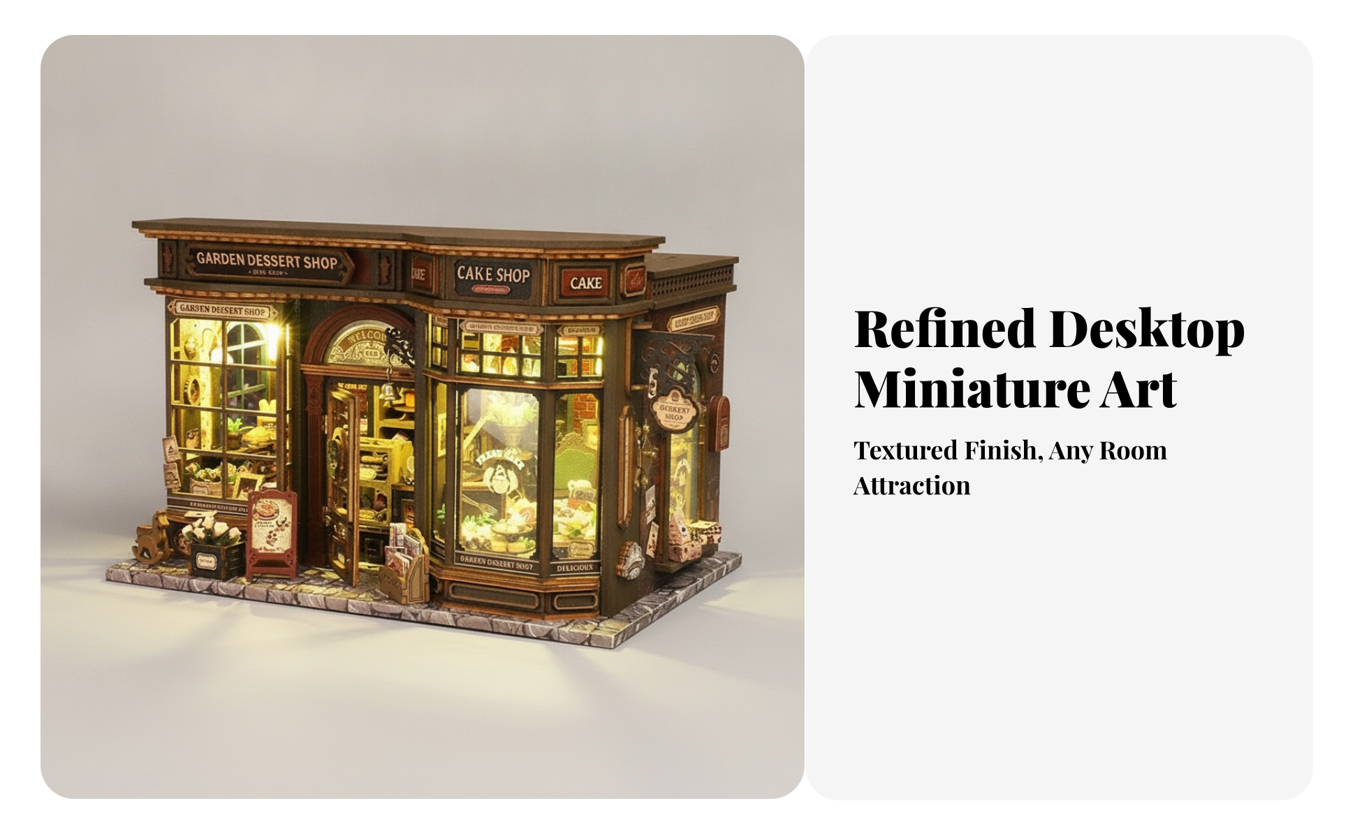 Maquette 3D de Pâtisserie Miniature En Bois Créatif pour Loisirs Créatifs
