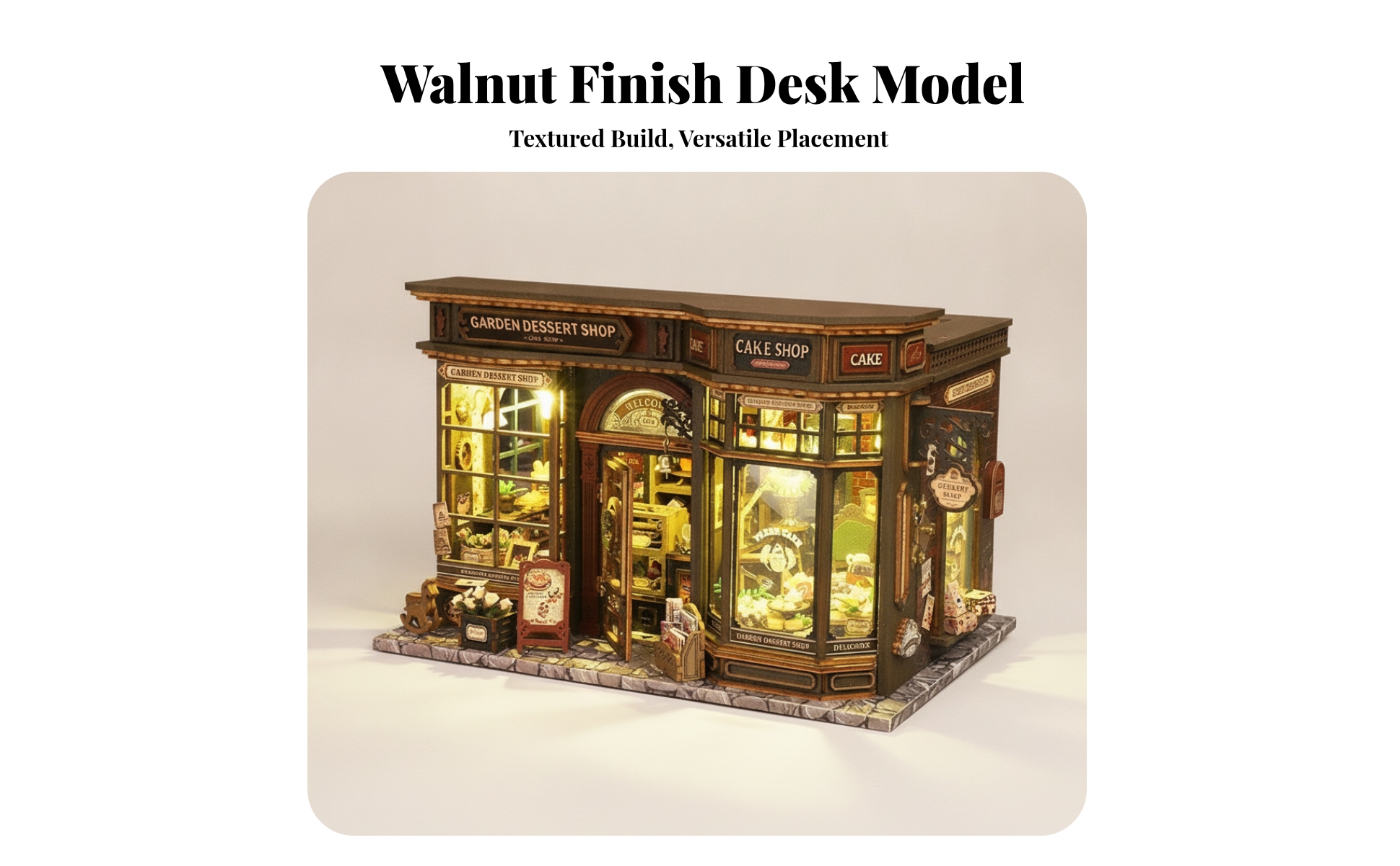 Maquette 3D de Pâtisserie Miniature En Bois Créatif pour Loisirs Créatifs