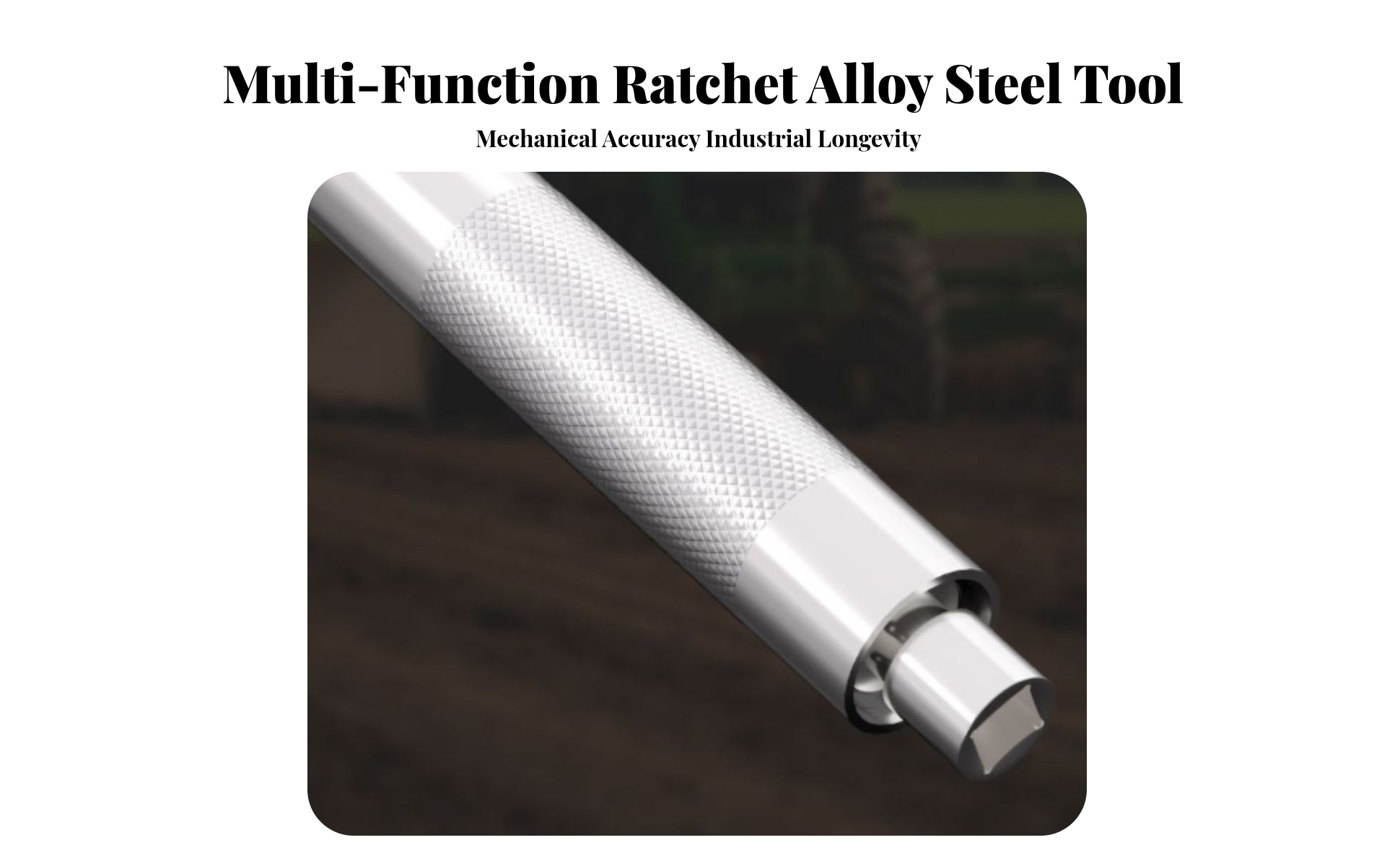 Ratchet Wrench CR-V Steel Ratchet Wrench with Knurled Grip Long-Reach for Diyers