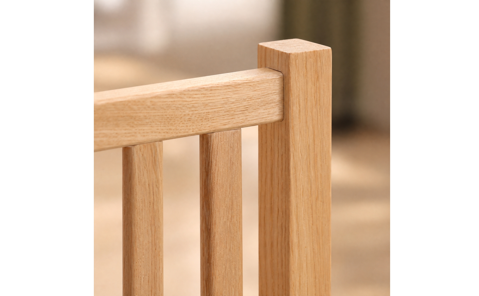 Wooden Pet Gate with Hinged Joints Natural-Finish for Room Dividers, Dog Owners