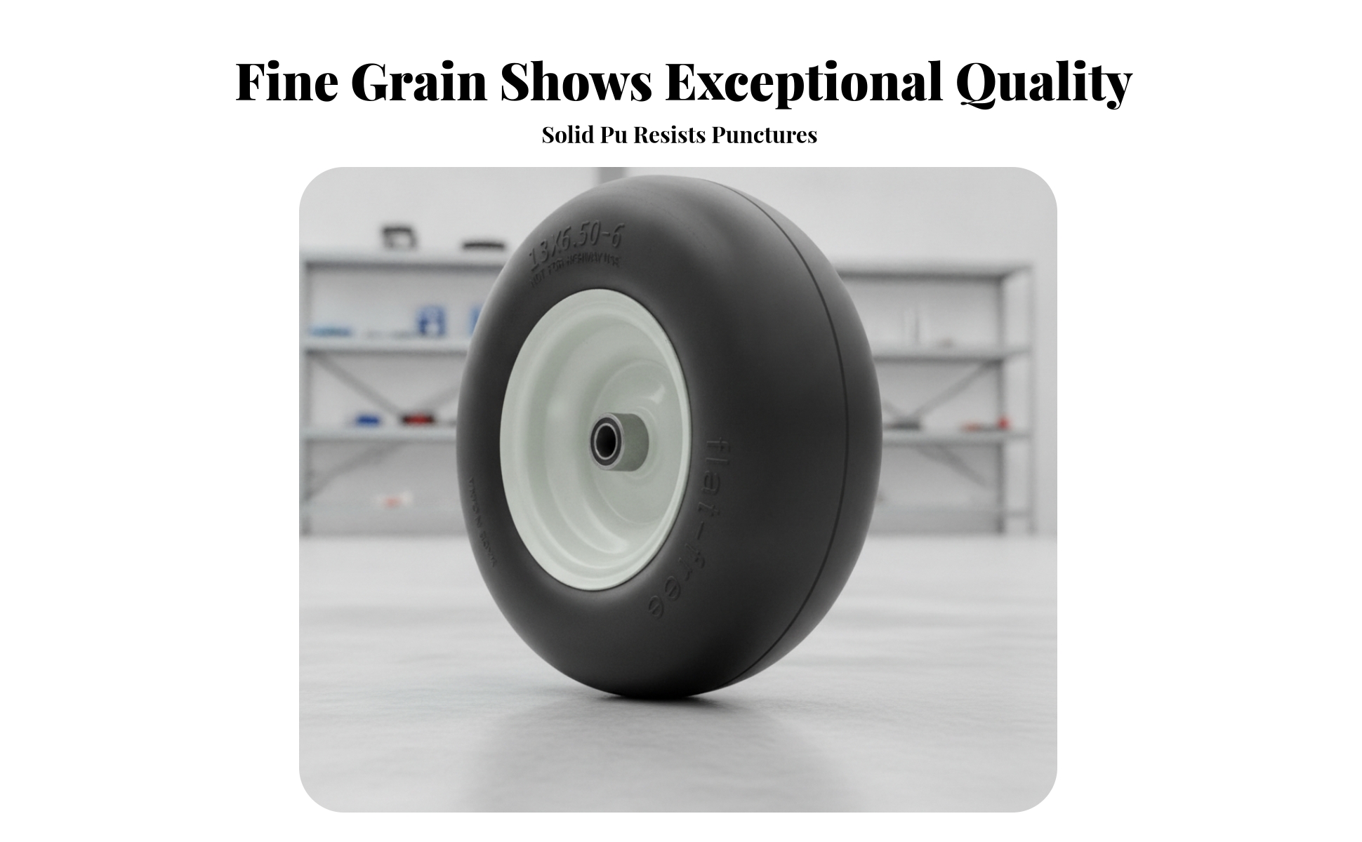 13x6.50-6 Solid Tire Puncture-Resistant for Farm Equipment, Landscapers, Farmers