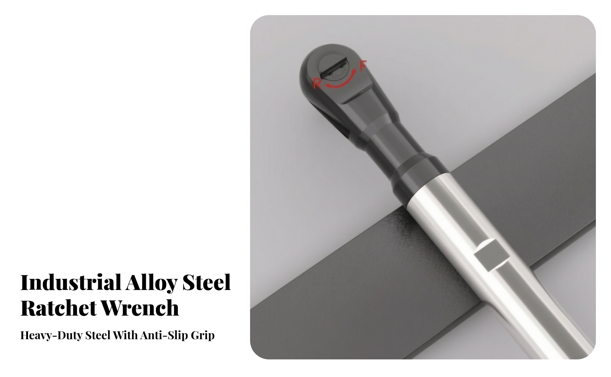Ratchet Wrench CR-V Steel Ratchet Wrench with Knurled Grip Long-Reach for Diyers
