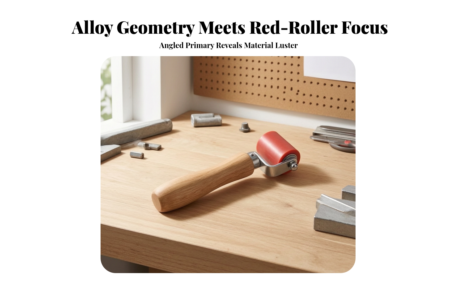 Silicone Roller with Wood Handle Easy to Grip for Installation Tasks, Installers