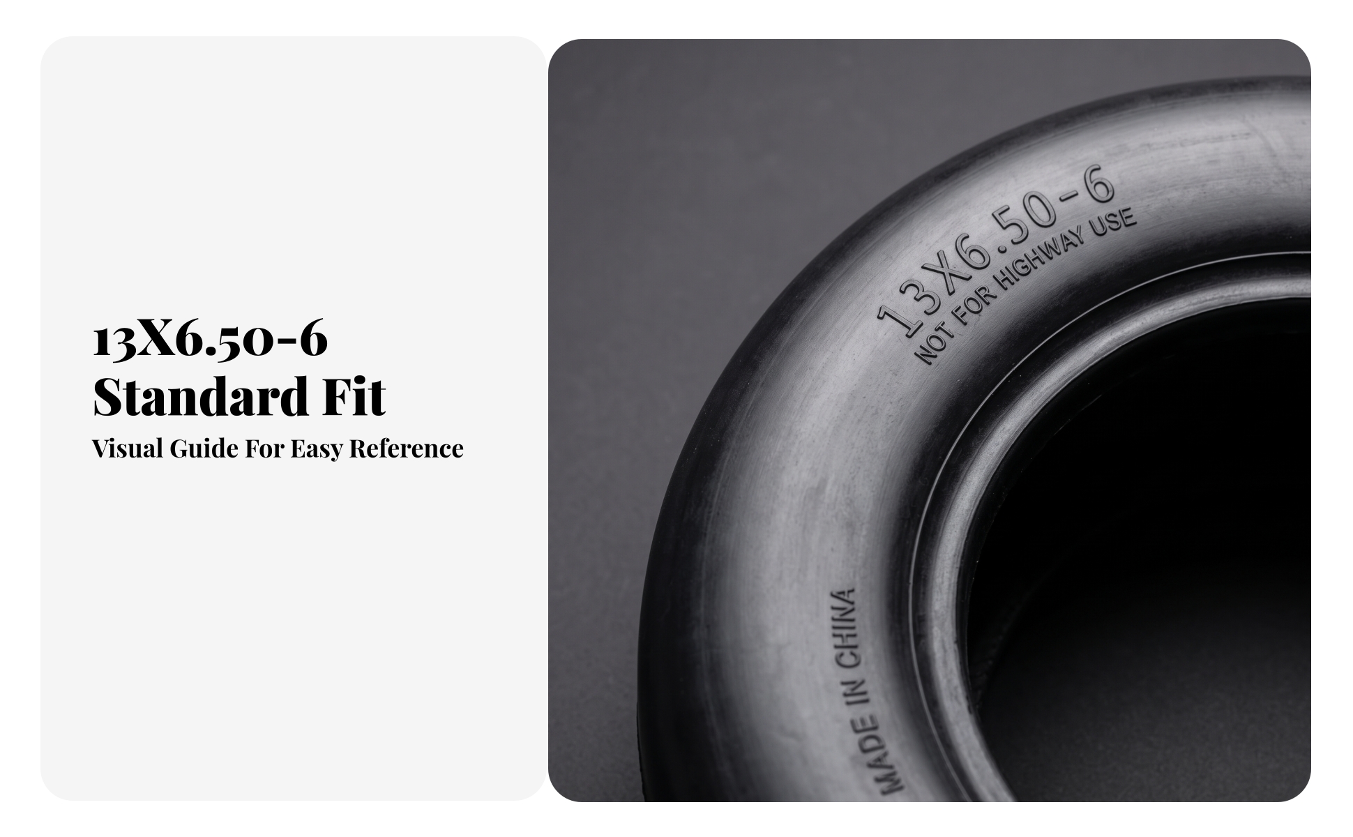 13x6.50-6 Solid Tire Puncture-Resistant for Farm Equipment, Landscapers, Farmers