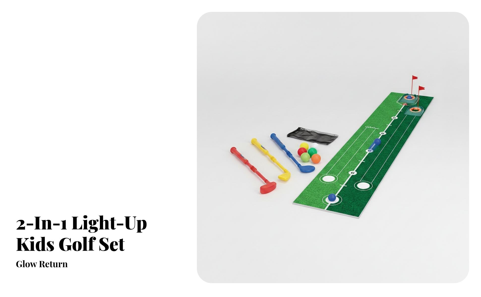 Golf Putting Game Set Portable Putting Game Mat with Carrying Bag for Home, Kids