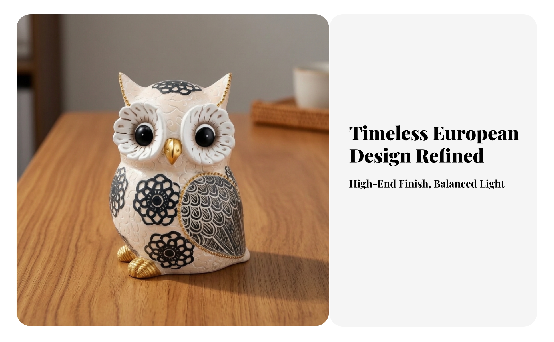 Owl Figurine Decorative Owl Ornament Resin for Bookshelf, Living Room
