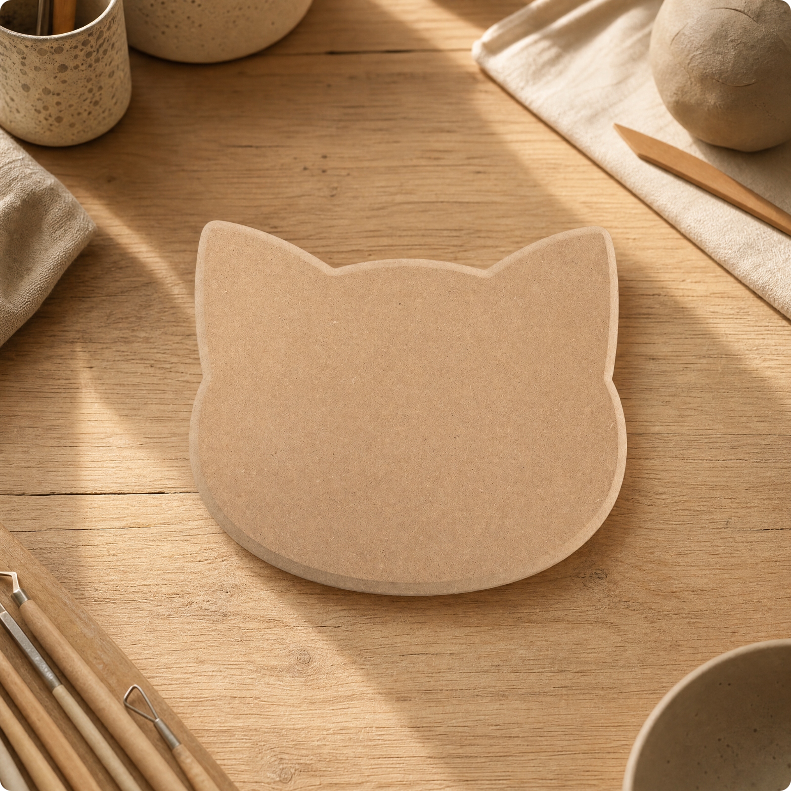Density-Board Clay Forming Mold MDF Pottery Tool Rigid for Potters, Art