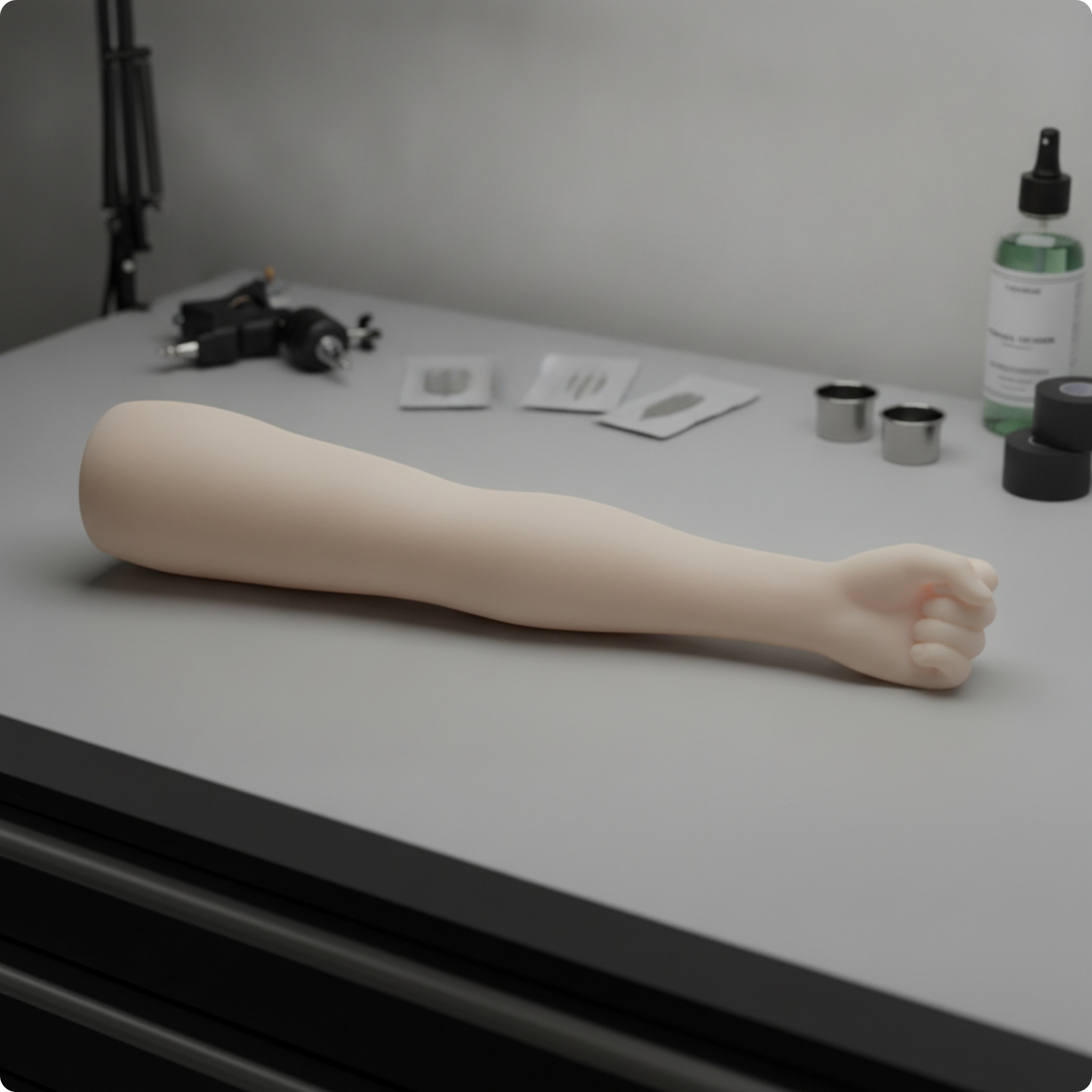 Silikon-Übungsarm mit Hand hautähnlich Tattoo-Übungshaut in Armform weich
