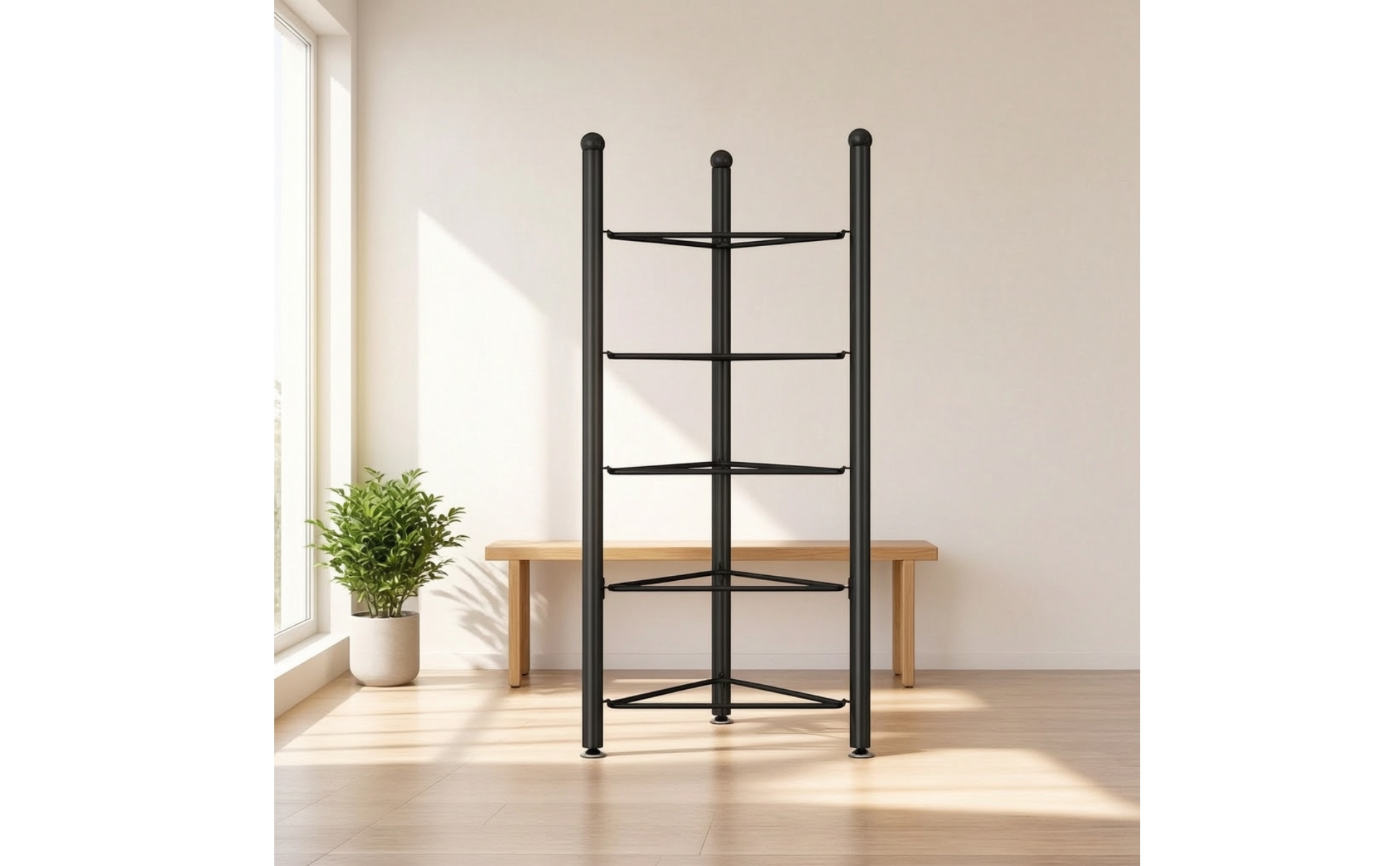 Storage Rack Vertical Multi-Level Exercise Ball Rack for Gym Storage Corner