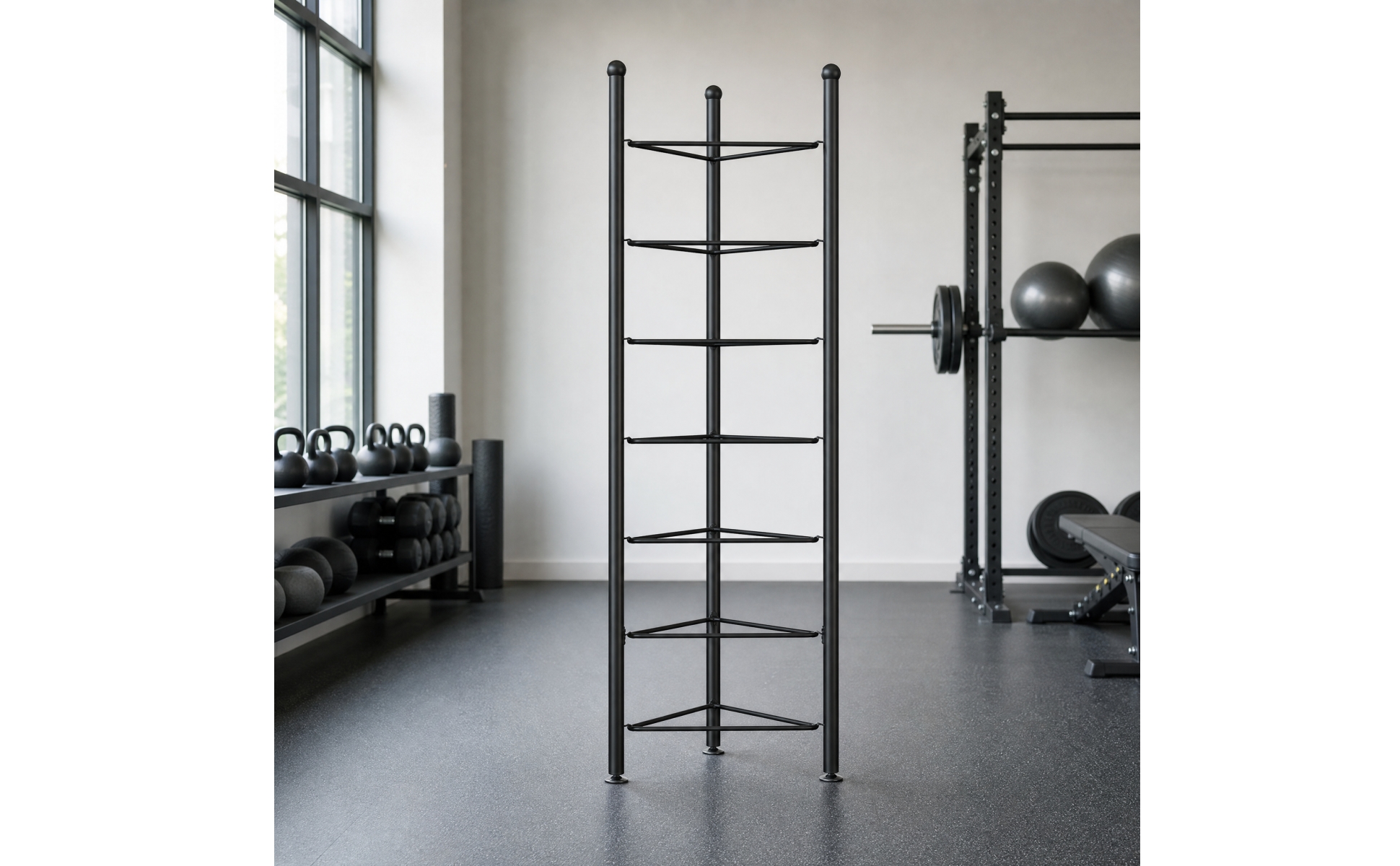 Storage Rack Vertical Multi-Level Exercise Ball Rack for Gym Storage Corner