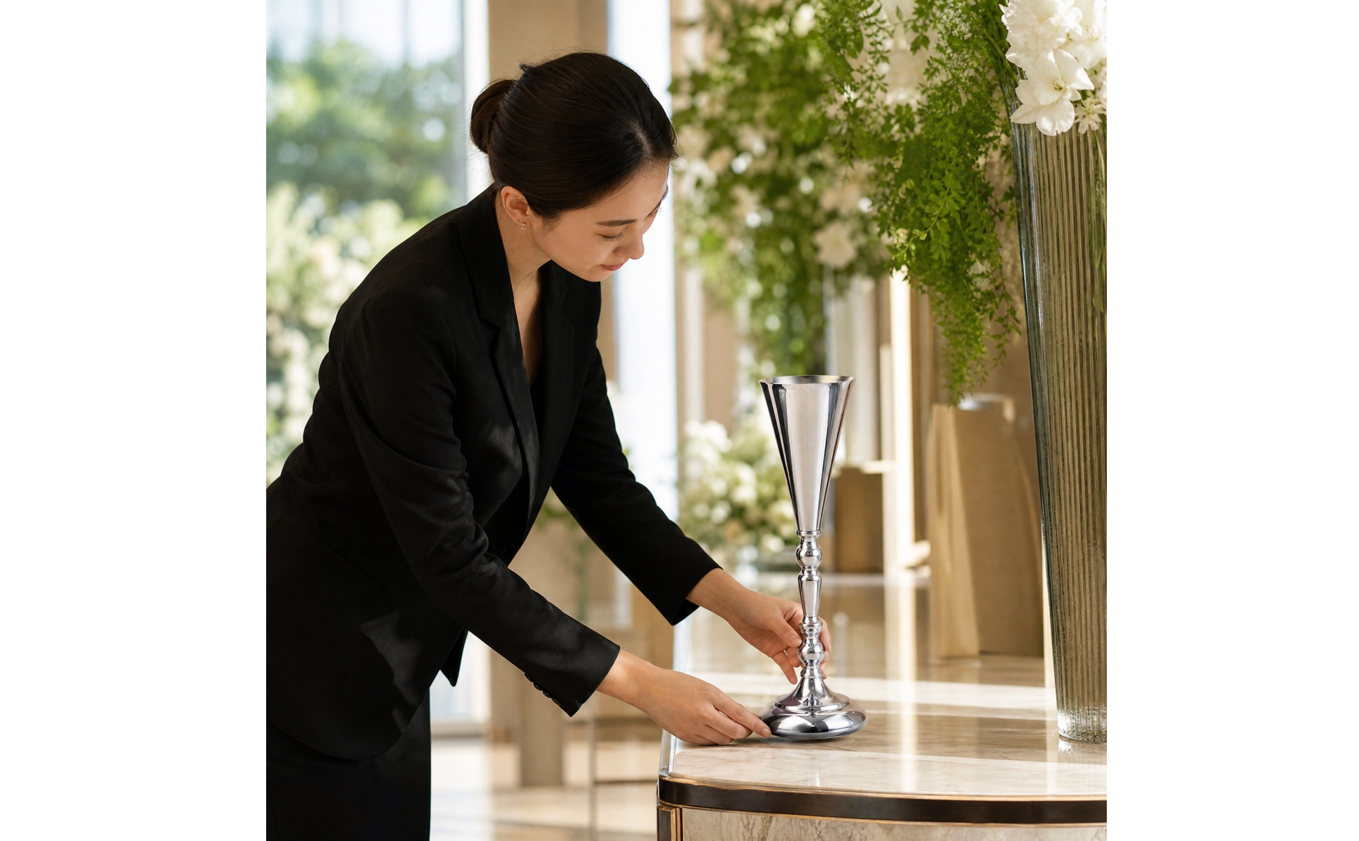 Freestanding Flower Stand with Weighted Base Stable for Weddings, Dining Tables